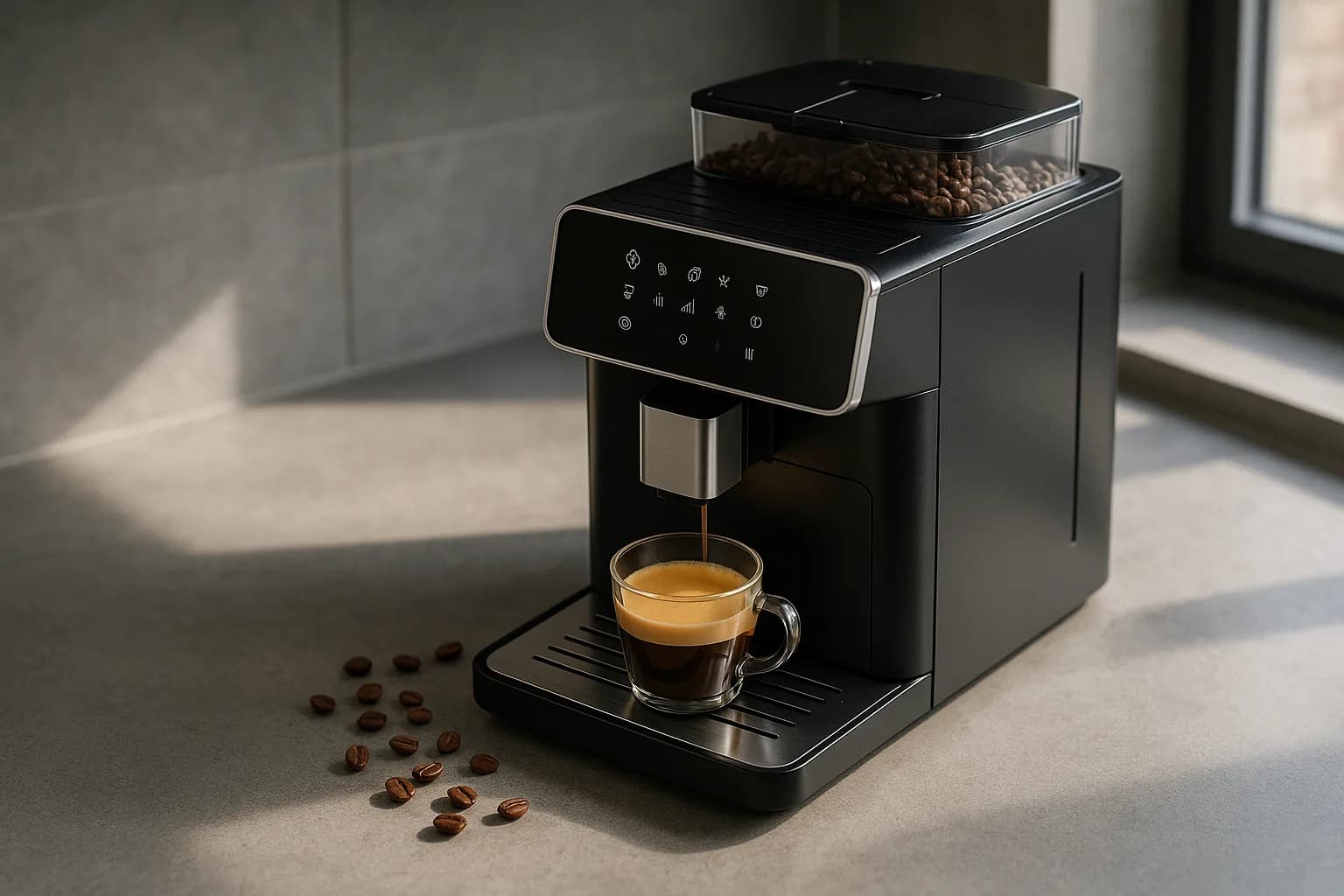 Guide : machine à café à grains avec options de température