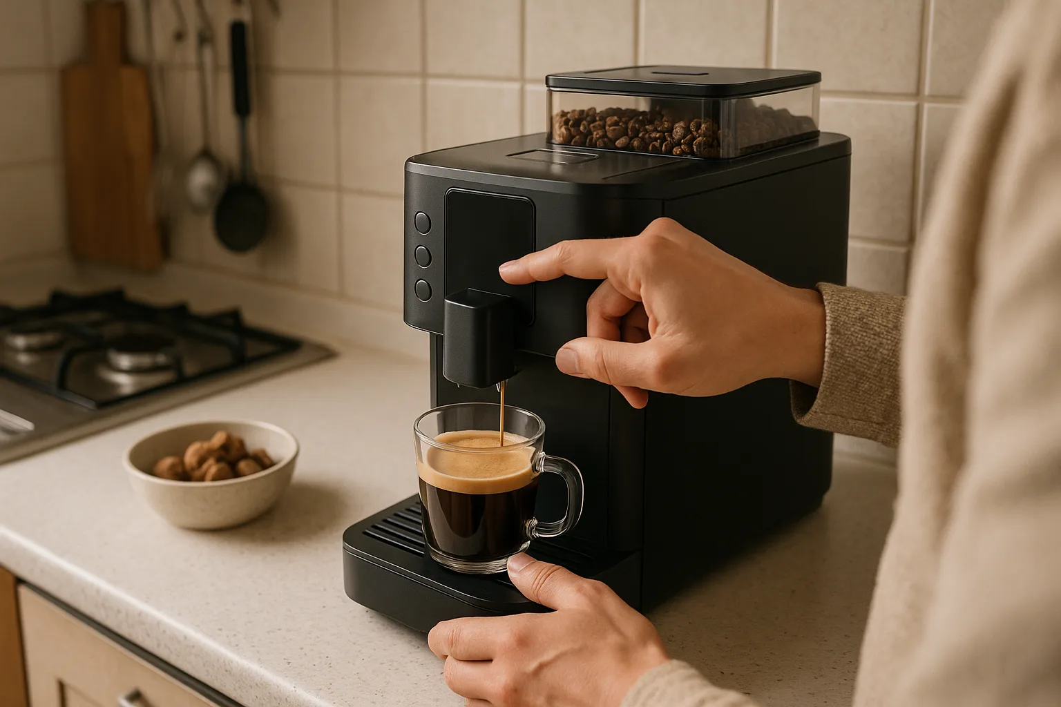 Machine à café à grains compacte pour petite cuisine — Les Avantages Cachés des Machines à Café Compactes